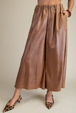Stacey Faux Leather Mid-rise Culotte Pants