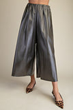 Stacey Faux Leather Mid-rise Culotte Pants