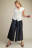 Stacey Faux Leather Mid-rise Culotte Pants